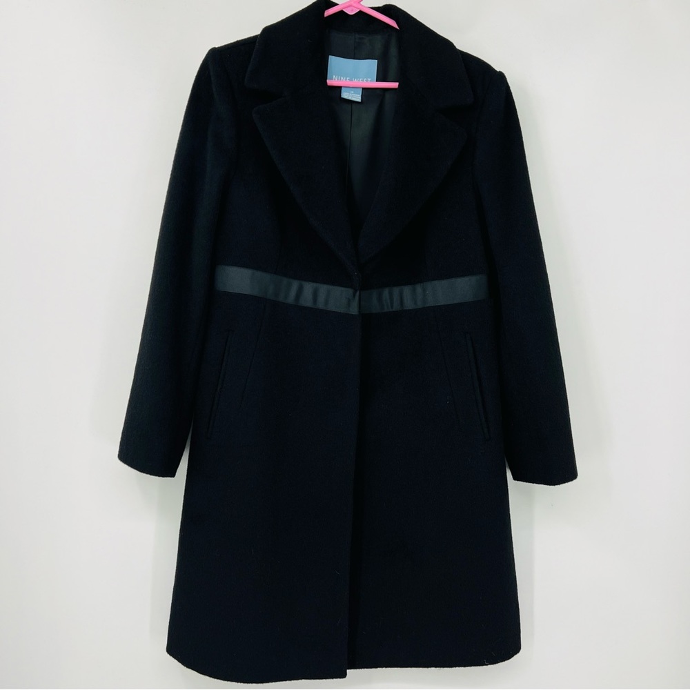 Nine West Black Wool Pea Coat Women’s Size 10